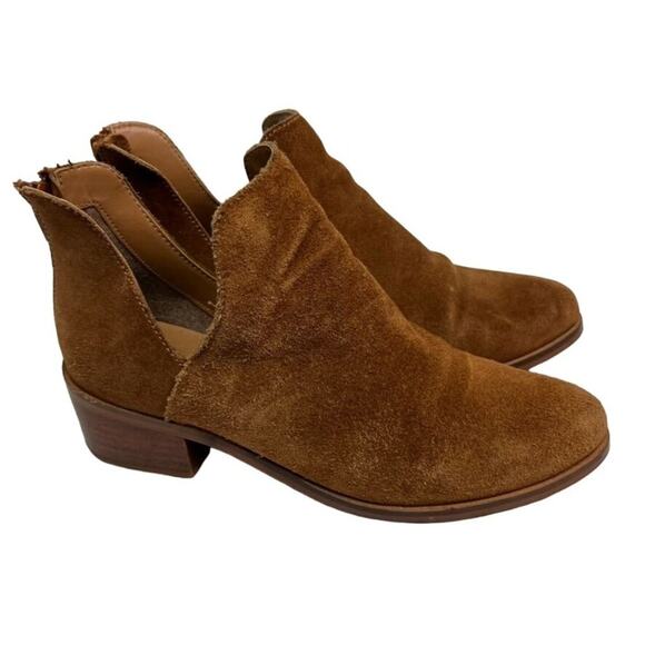 Steve Madden Boots Womens 8M Raisie Brown Suede Leather Back Zip Ankle - Picture 3 of 10